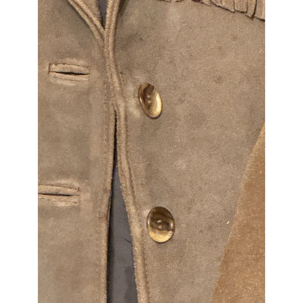 Vtg Fanny’s Hide Women's Western Style Cowgirl Suede Leather Jacket With Fringes - Picture 3 of 13